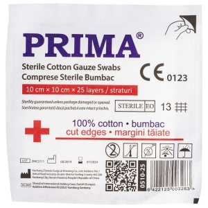 Comprese sterile tifon 10x10cm, 25/plic