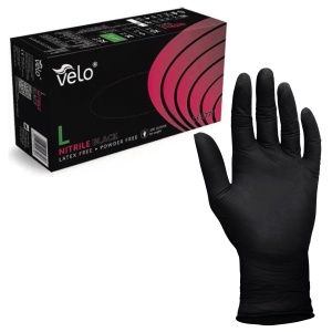 Manusi Nitril Negre Velo 100 buc