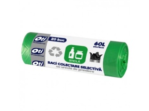 Saci colectare selectiva 60L, sticla, OTI Professional