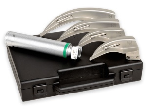 Set laringoscop GIMA GREEN F.O - LED cu 4 lame MC-INTOSH 1-2-3-4 - 3.5V
