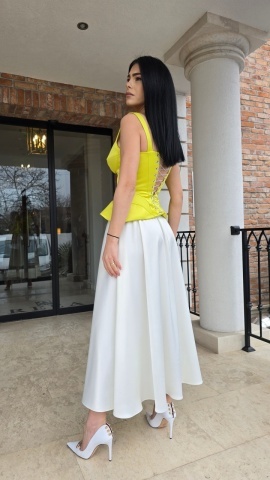 Corset damă satinat lime – (Nadya) - Img 4
