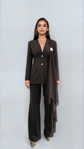 PANTALONI CROI DREPT BROWN - Img 2