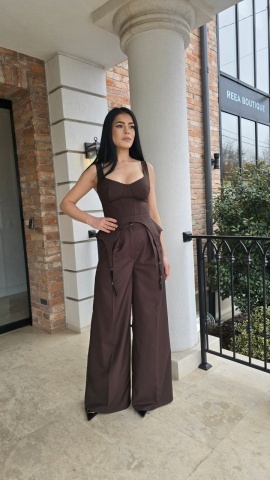 PANTALONI ELEGANTI LARGI MARO ALTO - Img 3