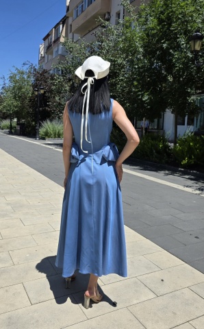 ROCHIE MIDI CU FUNDITE DECORATIVE IN TALIE SELENA - Img 5