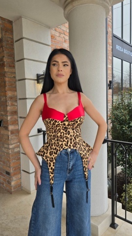 Corset damă animal print – (Nola)