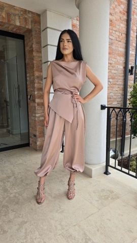 Compleu bluza cu cordon si pantaloni Rebeca