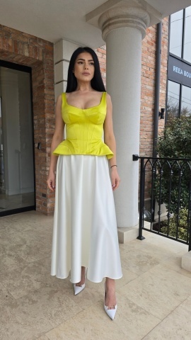 Corset damă satinat lime – (Nadya) - Img 2