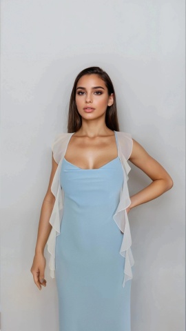 ROCHIE LUNGA PE BIE CU VOLANE GABRIELLE - Img 4