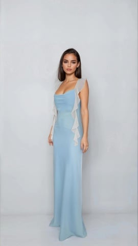 ROCHIE LUNGA PE BIE CU VOLANE GABRIELLE - Img 1