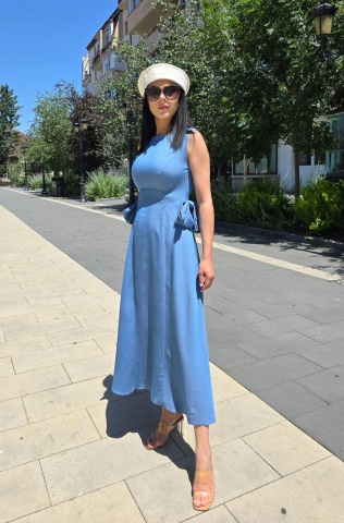ROCHIE MIDI CU FUNDITE DECORATIVE IN TALIE SELENA - Img 2