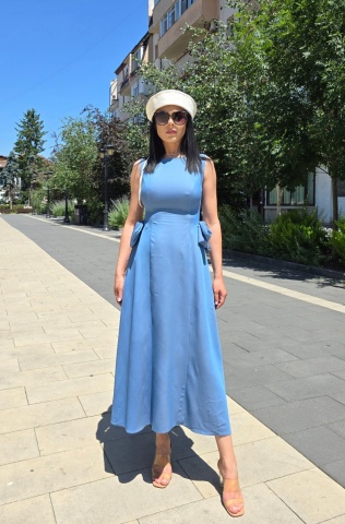 ROCHIE MIDI CU FUNDITE DECORATIVE IN TALIE SELENA - Img 3