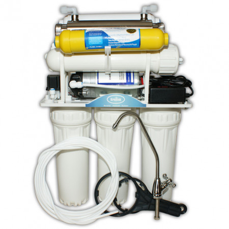 Sistem de osmoza inversa cu pompa booster, remineralizare si UV Light 50GPD+R+BC+UV
