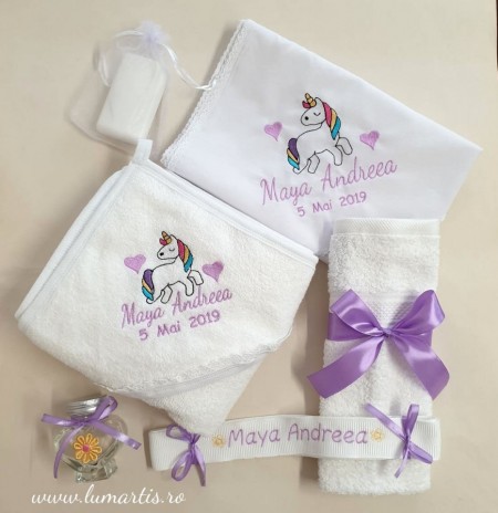 Trusou botez Clasic 055 -„Unicorn” - Lila
