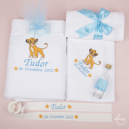 Trusou Botez Personalizat 203 - „Simba” - bleu