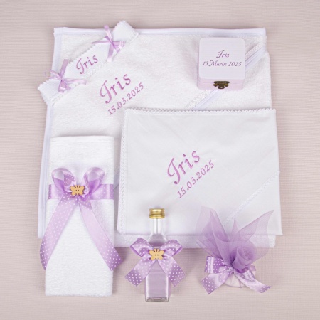 Trusou botez Personalizat Clasic 032, Lila
