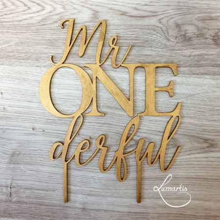 Cake Topper - „Mr ONEderful”