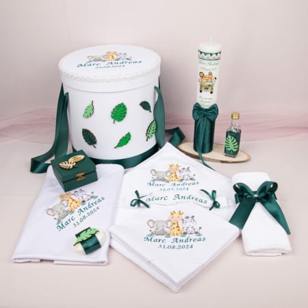 Set Botez Complet 217 - „Animăluțe din Safari”