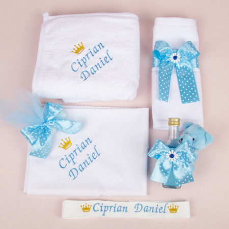 Trusou Botez Personalizat Clasic 038, Micul Prinț, Bleu