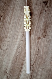 Lumanare de botez LB 702 D3,6 x 60cm Crem - Img 2