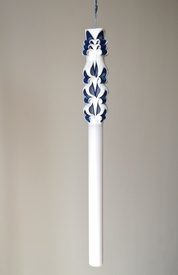 Lumanare de botez LB 709 D3,6 x 60cm Bleumarin - Img 3