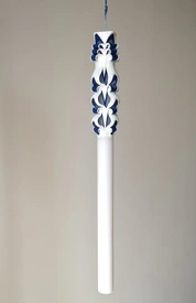 Lumanare de botez LB 709 D3,6 x 60cm Bleumarin - Img 3