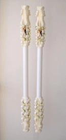 Lumanare de nunta sculptata LN 602 Crem - Img 2