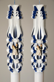 Lumanare de nunta sculptata LN 605 Bleumarin - Img 1