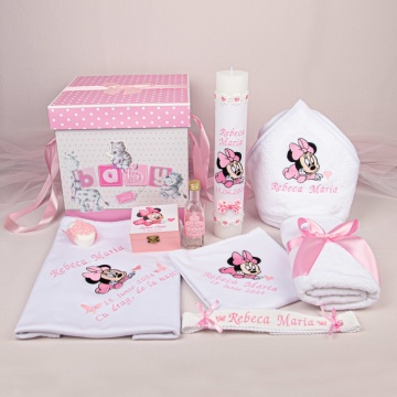 set botez complet roz pal