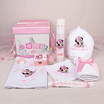 Set Botez Complet - Minnie - Roz Pal