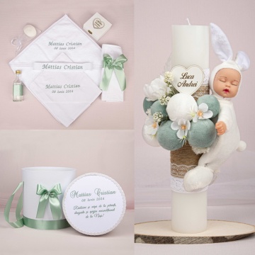 set-botez-complet-verde-menta