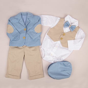 costum botez bleu