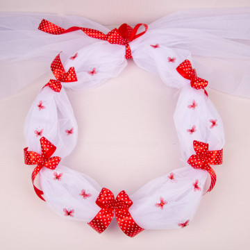 Decor Cristelniță cu Fundițe și Fluturi 018