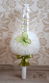 Lumanare de botez ornata LB 034 D 3,6 x 60cm - Img 1