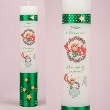 lumanare botez micul print