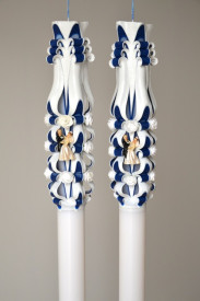 Lumanare de nunta sculptata LN 605 Bleumarin - Img 2