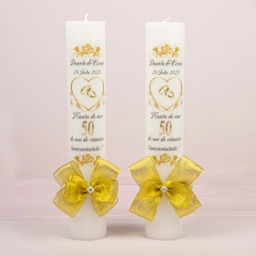 Set 2 Lumânări Nunta de Aur - LN 738