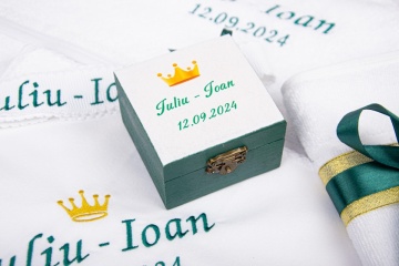 trusou botez micul print verde smarald