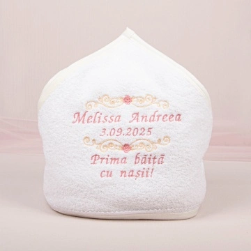 Prosop bebe personalizat 014 - „Prima Băiță cu Nașii”