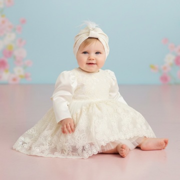 Rochiță botez Anastasia, broderie ivoire