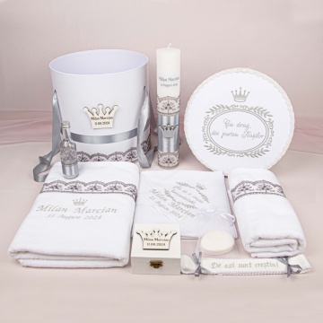 set botez complet argintiu