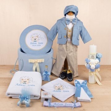 Set Complet Botez Băieți „Ursuleț Bleu” - SCB06