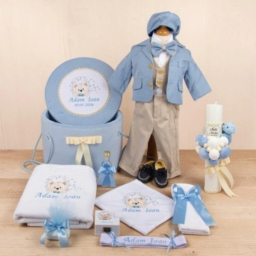 Set Complet Botez Băieți „Ursuleț Bleu” - SCB06
