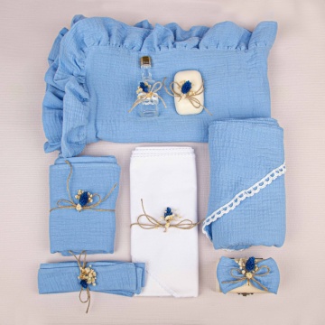 Trusou Botez Muselina - Bleu