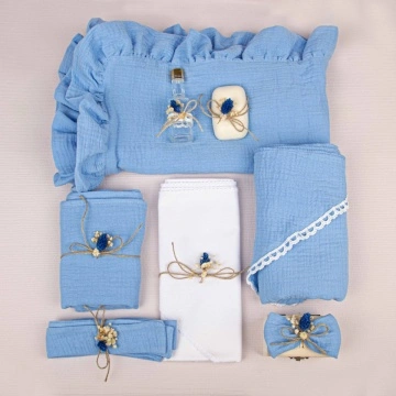 Trusou Botez Muselina - Bleu