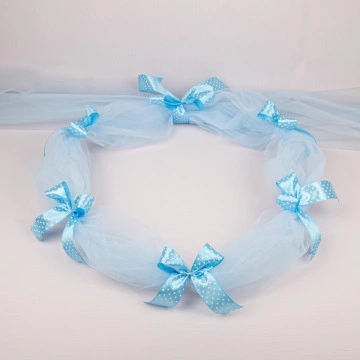 Decor Cristelniță cu Fundițe 011 - Bleu