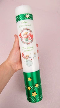 lumanare botez micul print