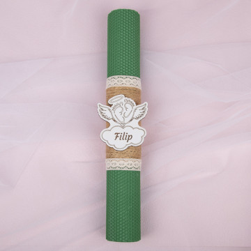 lumanare botez fagure verde 4