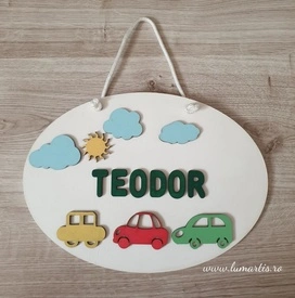 Plăcuță decor- nume copii - 001