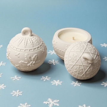 Set 2 lumânări parfumate în vas ceramic Globuleț 003