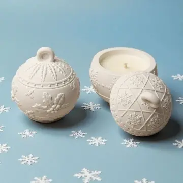 Set 2 lumânări parfumate în vas ceramic Globuleț 003